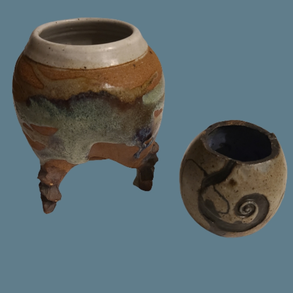 Set of 2 Unique Pottery Pieces